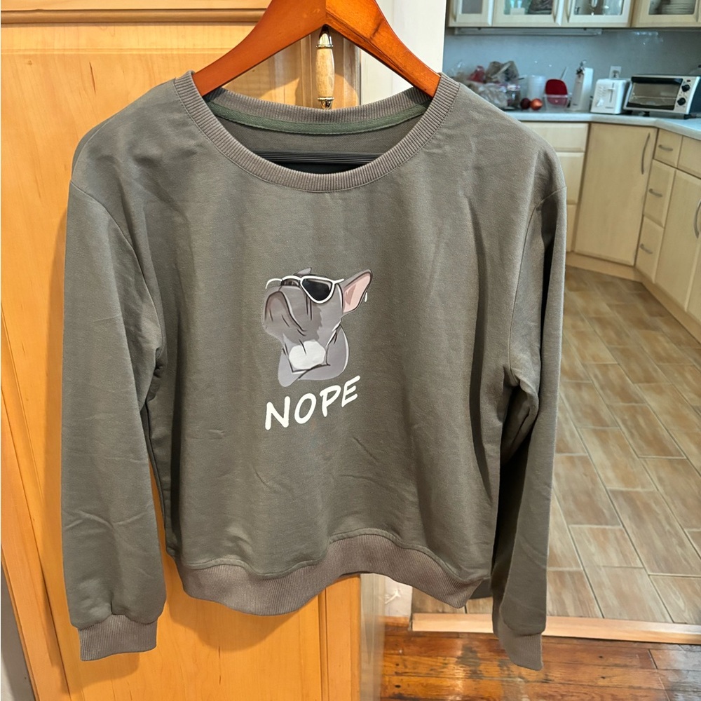 Pullover Sweater with Dog Design